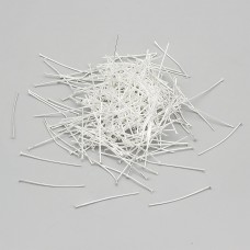 Пини Гвоздики, плоский капелюшок, Залізо, Колір: Срібло, Розмір: 35х0.7мм, 50г/близько 320шт